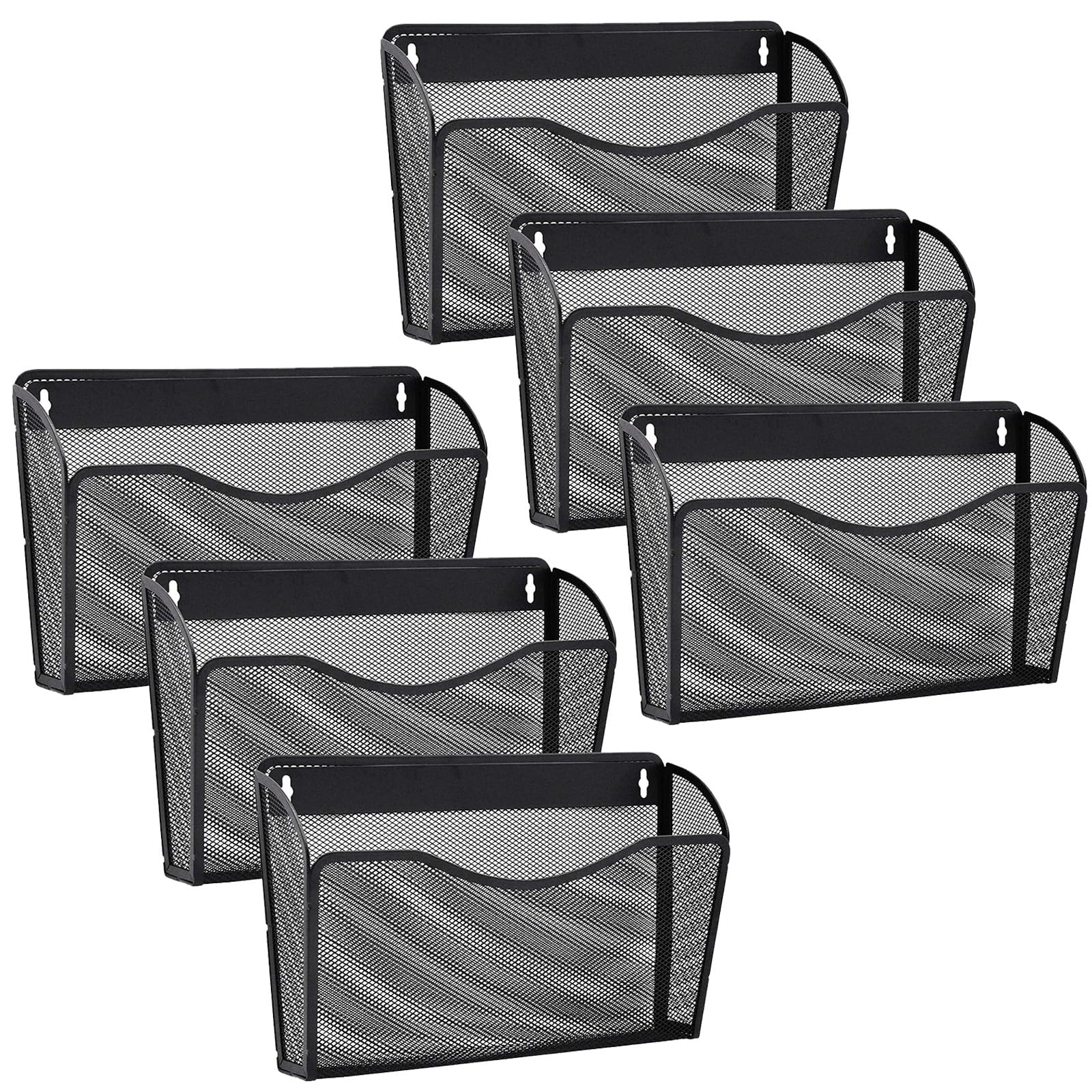Gawerk 6 Pack Wall File Organizer, Mesh Hanging