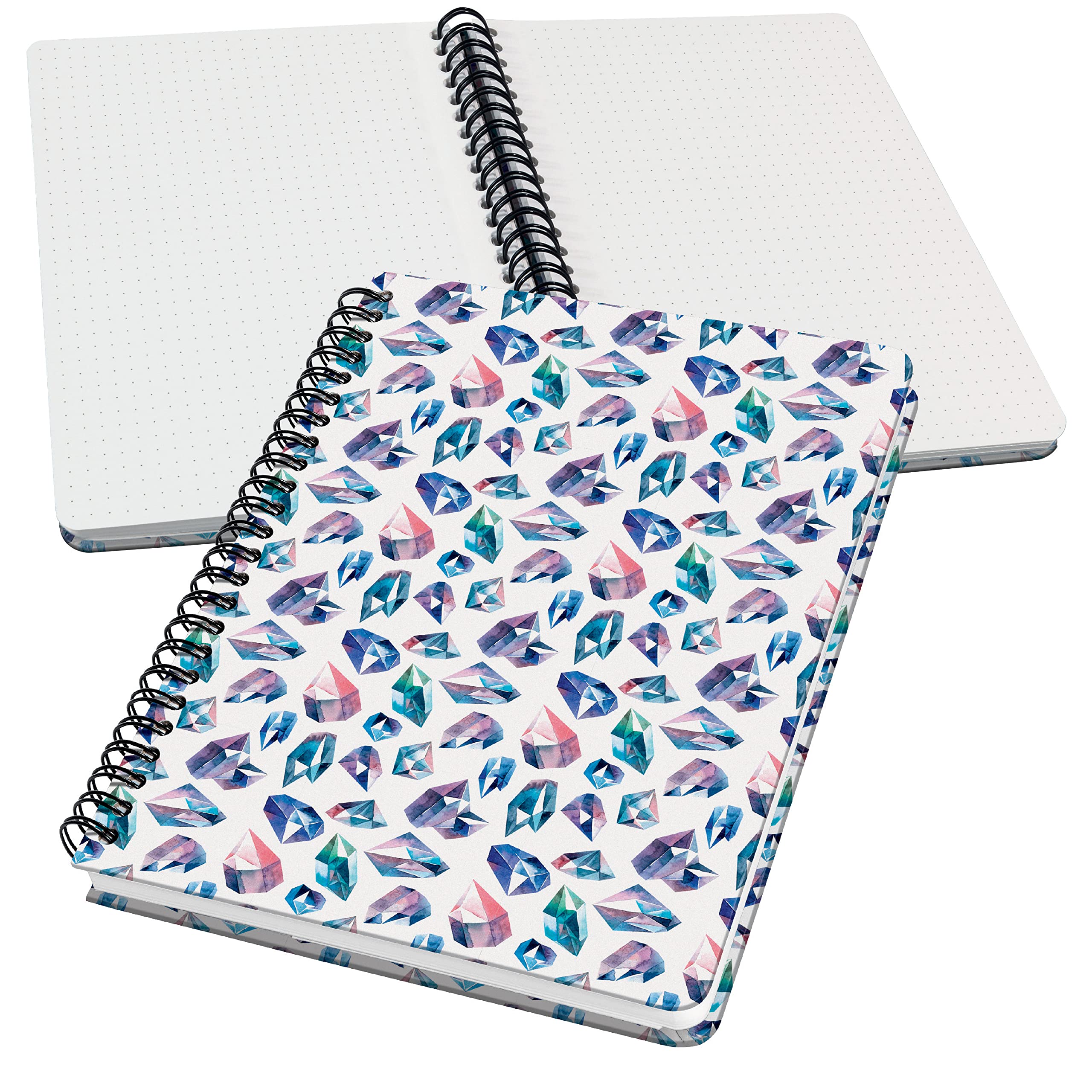 SIGEL JN616 Jolie Spiral notebook, Fairy Gems, dotted (dot grid), 100 gsm, 16,2 x 21,5 cm, hardcover, 120 pages, Pink, violet, Blue