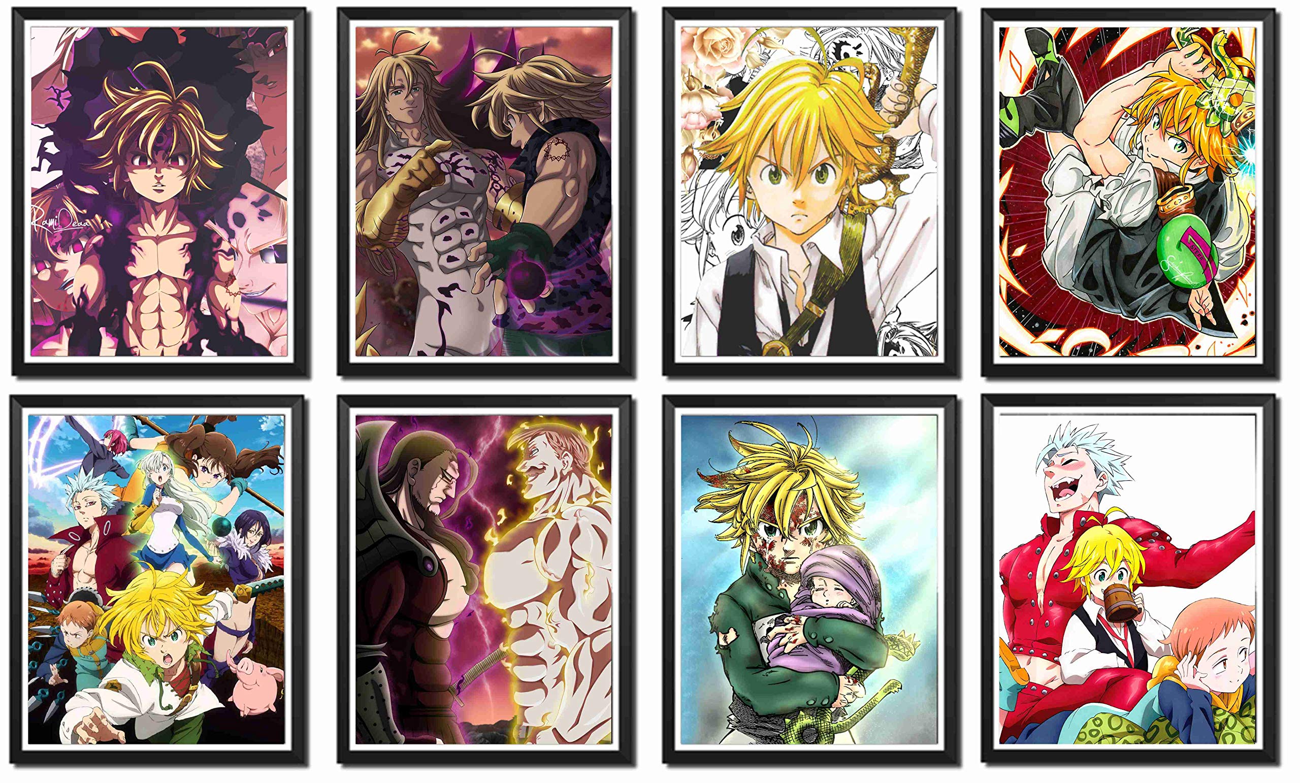 Meliodas Ban Escanor Anime Poster Seven Deadly Sins Canvas Art