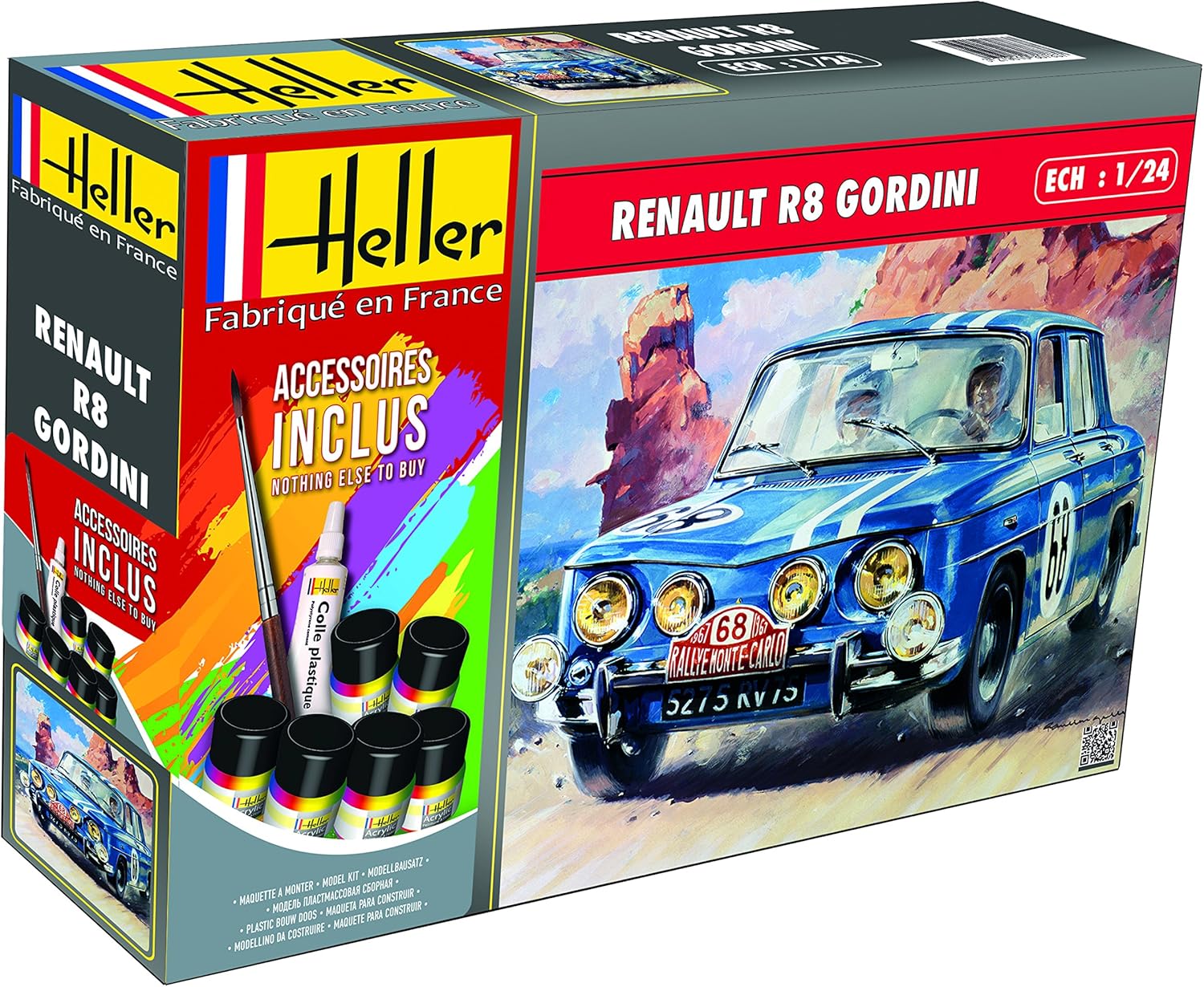 Heller 1:24 Gift Set - Renault R8 Gordini, Various, 16,5 x 6,3 cm