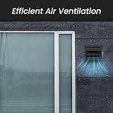 Repa Market Grey 4 Inch Exhaust Hood Vent with Pest Guard Screen Flange view 3