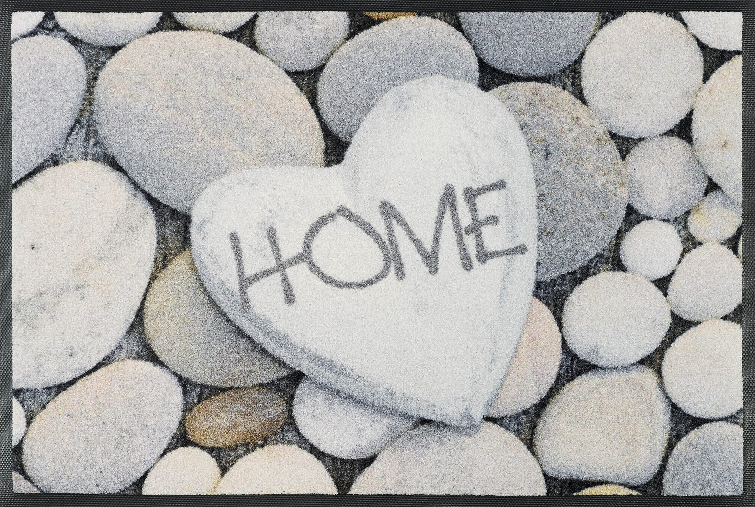 Wash + Dry Door Mat, Top: 100% Polyamide, Grey, 50 x 75