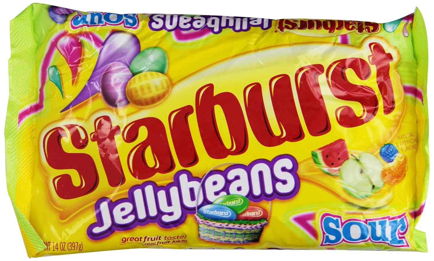 Starburst Jellybean Sours, 14 Ounce (Pack of 12) Jelly