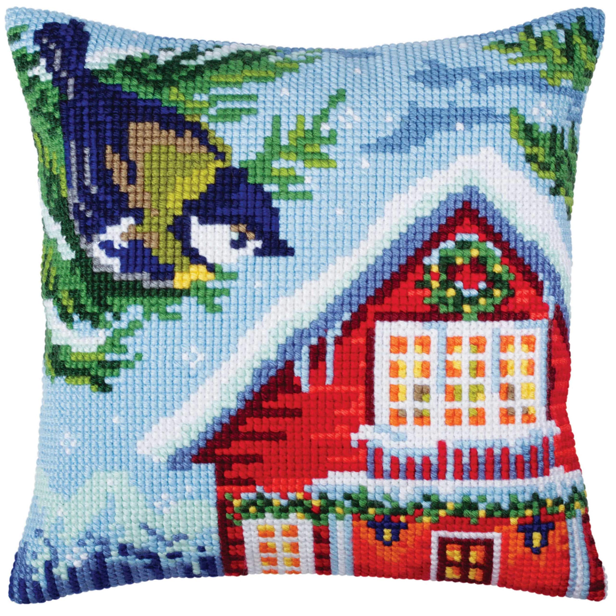 Collection d'Art Cushion KIT/Winter ANIMALS/40 X 40, Multi, 40 x 40cm