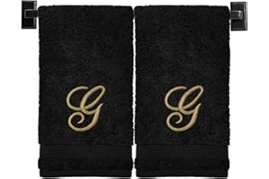 CUSTOM LUXURY TOWELS Monogrammed Hand Towels - Set of 2 - Genuine Turkish Hand Towels - Choose Any Letter - Choose Towel and Thread Color - Embroidered Script Monogram - Personalized Towels - Monogrammed Towels