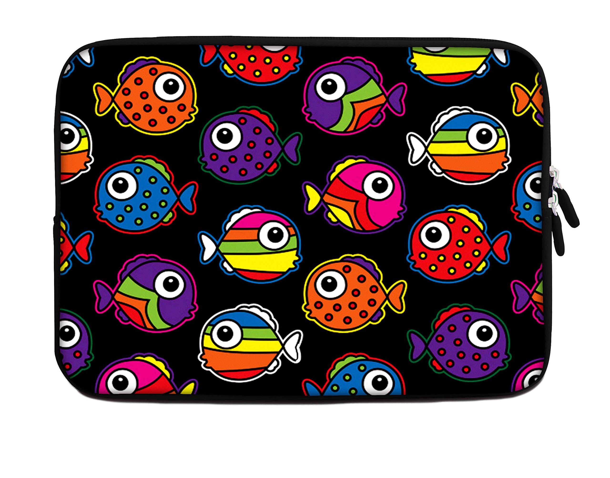 12" Inches Design Laptop Notebook Sleeve Soft Case Bag With Colored zipper