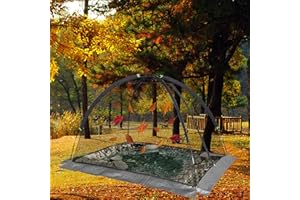 OKAYES Pond Cover 9X12FT Garden Pond Net Cover Dome Ponds Netting with Zipper and Wind Rope Netting Cover for Leaves Plants and Pool Balcony Koi Ponds Cover