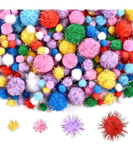 Cousin DIY Multicolor 1.5 inch Poms, 15 Pack : Amazon.ca: Home