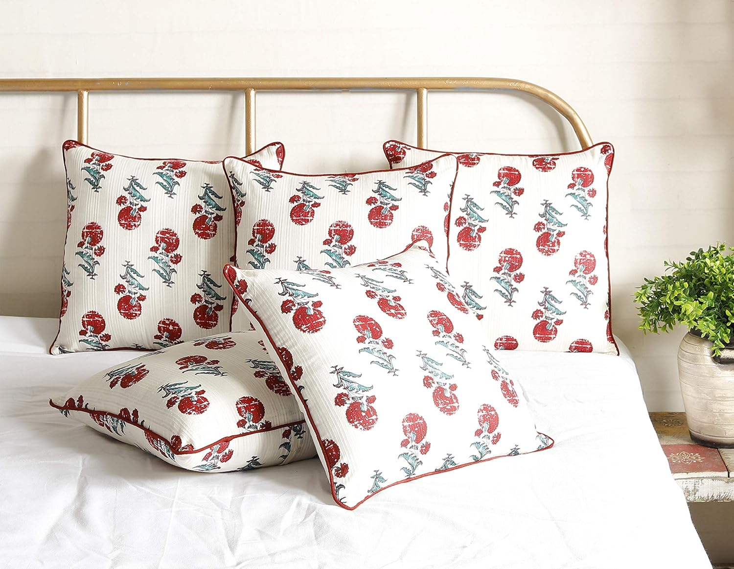 Buy Handicraft Palace Floral Printed Pillows Sham Cotton Cushion