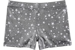 HDE Gymnastics Shorts for Girls Dance Short Glitter Sparkle Tumbling Bottoms