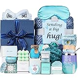 Get Well Soon Gift for Women – 18 Pcs Spa Care Package, Tumbler, Candles, Fuzzy Socks – Relaxation Gift Basket for Mom, Wife, Friend – After Surgery, Birthday, Self Care