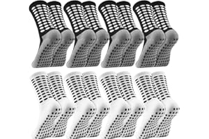 Jspupifip Grip Soccer Socks, Non Slip Men's Kids's Athletic Socks for Football Basketball Sports