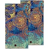 CXULIN 2 Pack Hand Towels for Bath,Golden Art Damask Floral Decorative Towels Highly Absorbent Soft Towels for Bathroom Beach Kitchen Spa Gym Face Towel 14x28 Inch