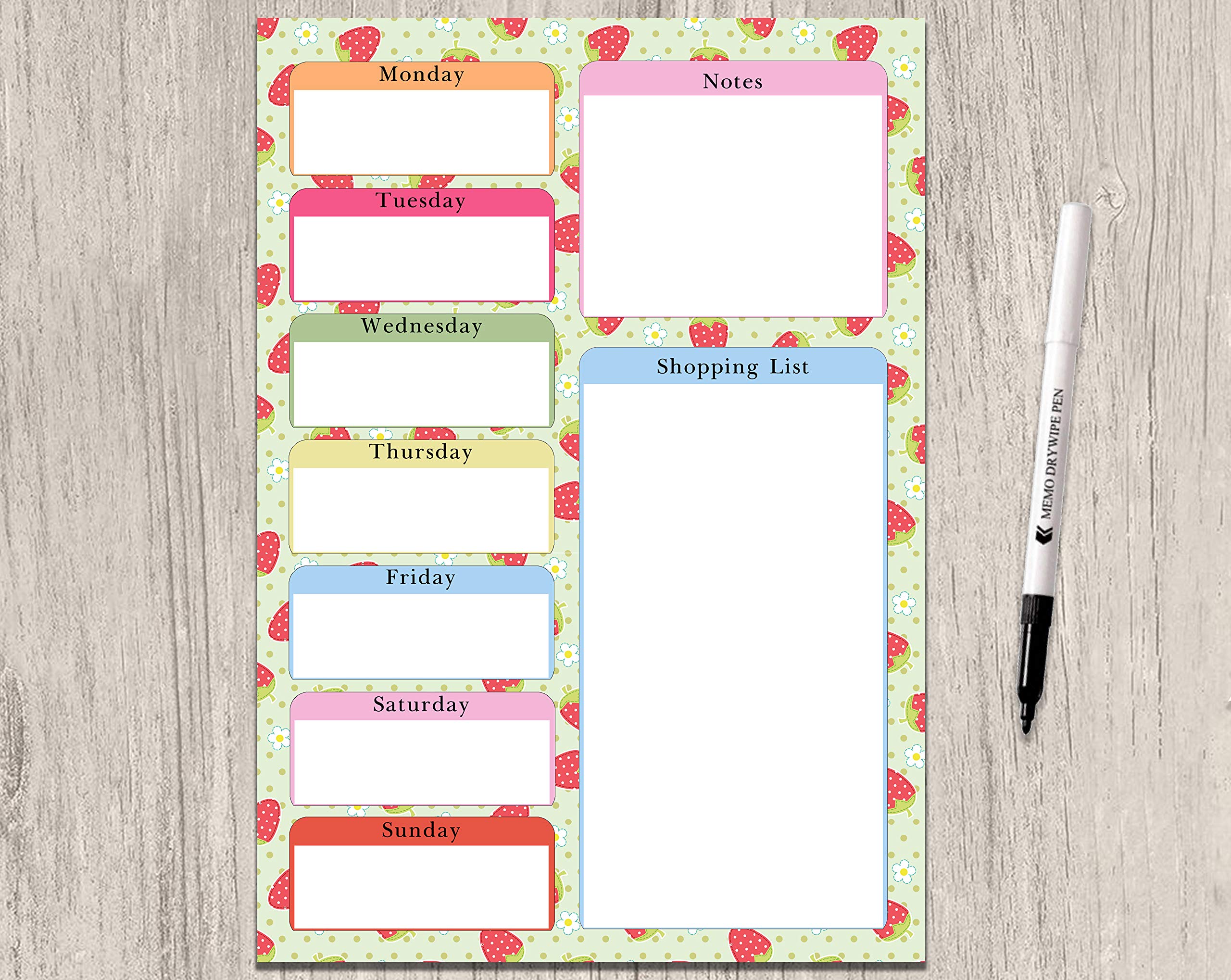 Buy Roystone Print Works Fridge Memo food board with pen, organiser