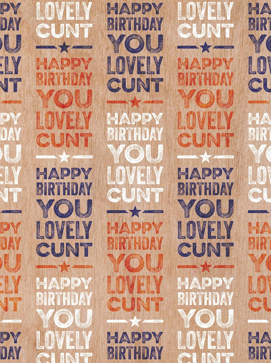 Brainbox Candy, 2 Sheets of Funny Rude 'Lovely C*nt' Birthday Wrapping Paper - Image 3