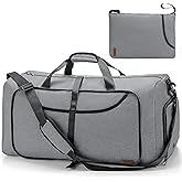 120L Duffle Bag for Travel, Large Foldable Waterproof Travel Duffel Bags Weekender Overnight Bag for Men and Women with Shoe Compartment (Gray)