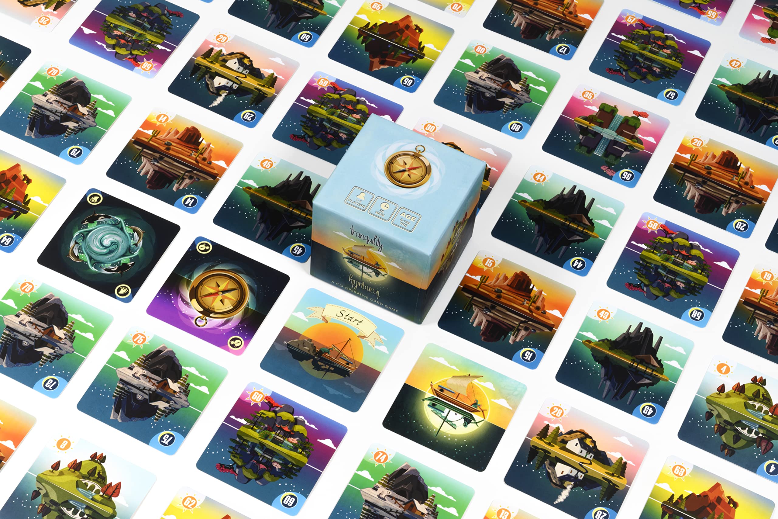 Lucky Duck Games Tranquility Board Game - Set Sail for Paradise in This Silent Cooperative Adventure! Strategy Game, Family Game for Kids and Adults, Ages 8+, 1-5 Players, 15-20 Min Playtime, Made