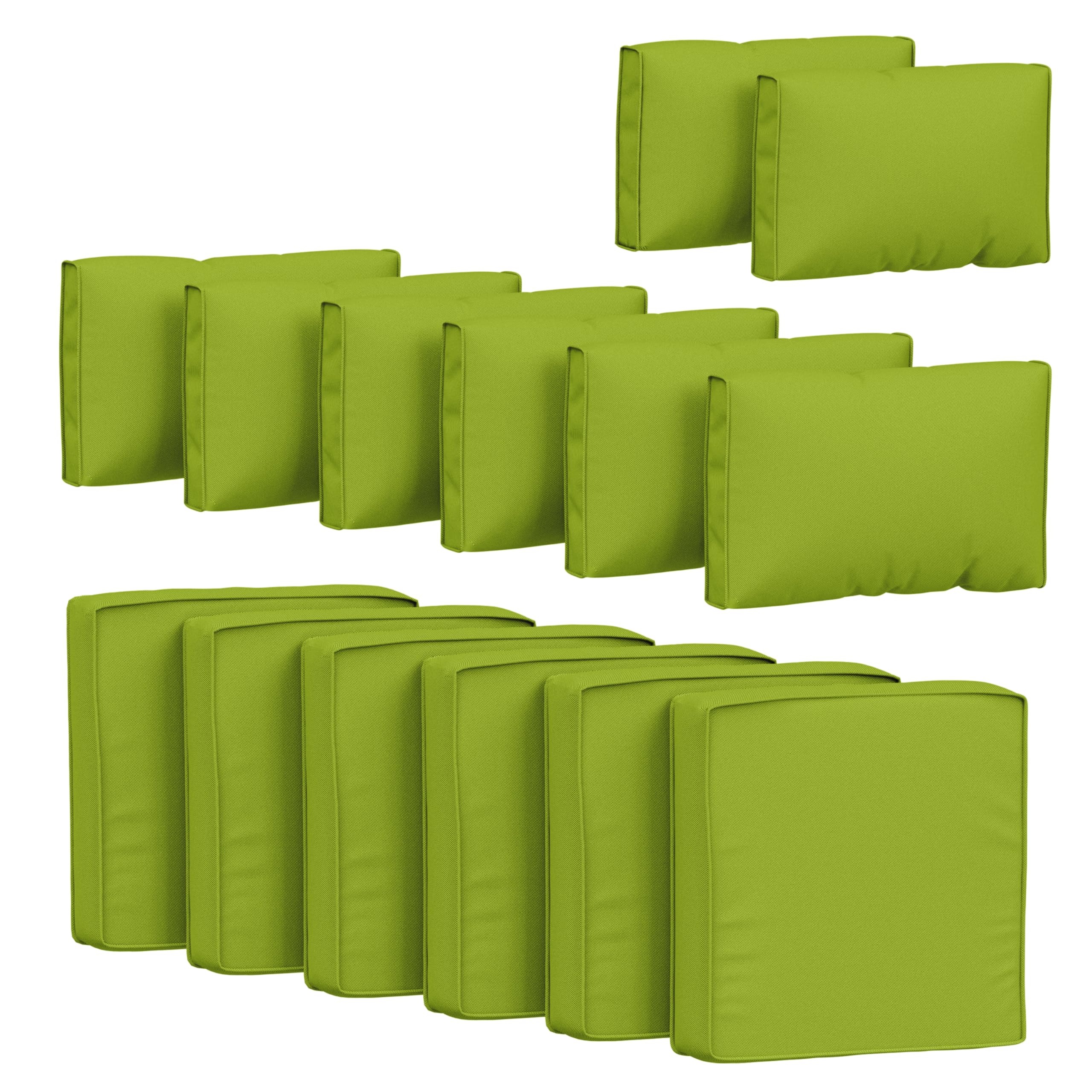 Photo 1 of 14 Pcs Outdoor Cushion Covers Patio Cushion Slipcovers Replacement Splash Proof with Zipper for Outdoor Furniture, Patio Sofa Couch 3 Sizes, Covers Only