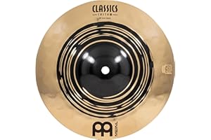Meinl Cymbals Classics Custom Dual 10" Splash Cymbal for Drum Set, Dark/Brilliant — Made in Germany — B12 Bronze, 2-Year Warranty, (CC10DUS)