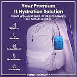 Ion8 1 Litre Water Bottle Quench Recyclon Leak-Proof Flip Lid view 2