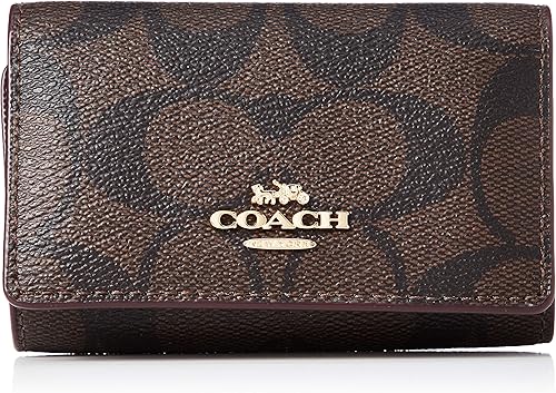 Amazon コーチ キーケース F シグネチャー キーホルダー キャンバス レザー レディース ブラウン トゥルーレッド 並行輸入品 Coach コーチ キーケース