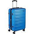 Amazon Basics Suitcase, Hardside Luggage with Spinner Wheels, Scratch-Resistant Surface, Light Blue, 26-Inch