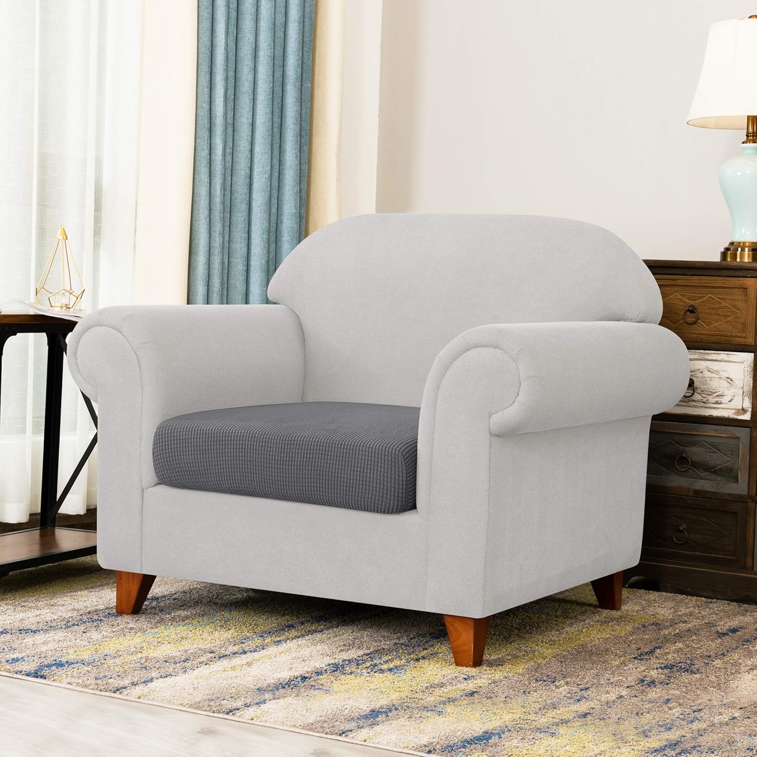 CHUN YI Stretch Sofa Seat Cushion Cover, Fitted Sofa Couch Cushion Covers Furniture Protector - Image 3