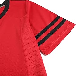 Pullonsy Men's Women's Red Football Jerseys for