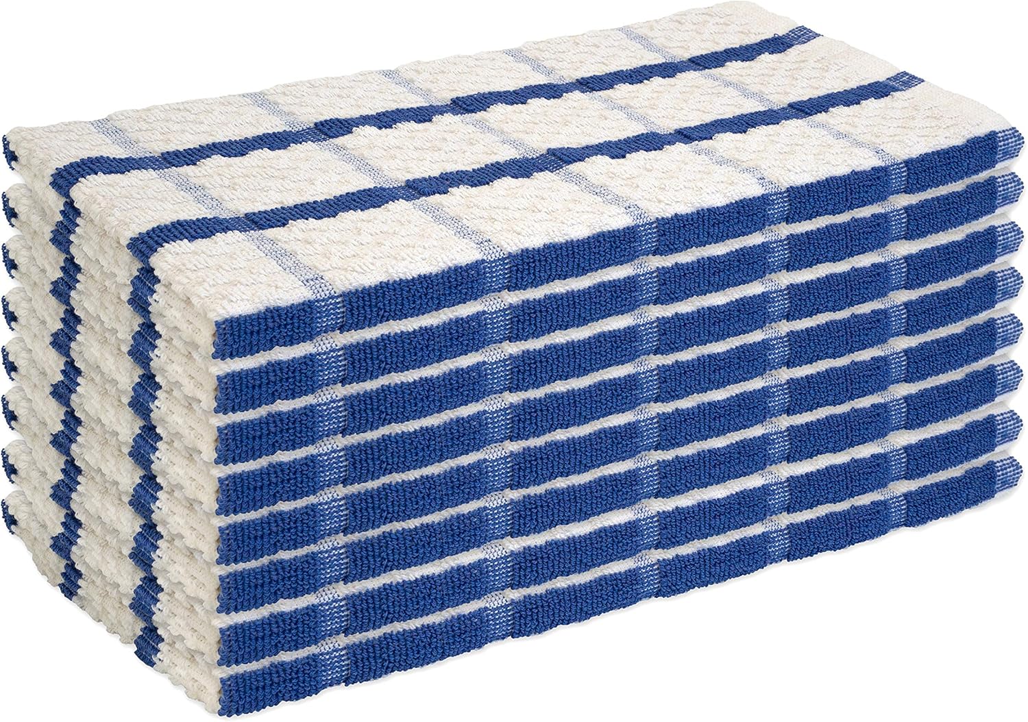 CALDIMORE Classic Waffle Weave Kitchen Tea Towels 100 Pure Large