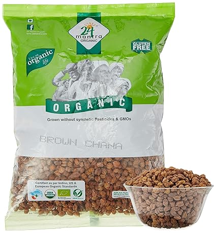 24 Mantra Organic Brown Chana Whole, 1kg