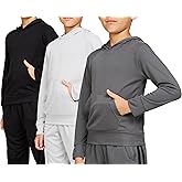 PURE CHAMP 3 Pack Mesh Boys Hoodies Active Athletic Quick Dry Pullover Hoodies For Boys Essentials Hoodie Lightweight 4-20