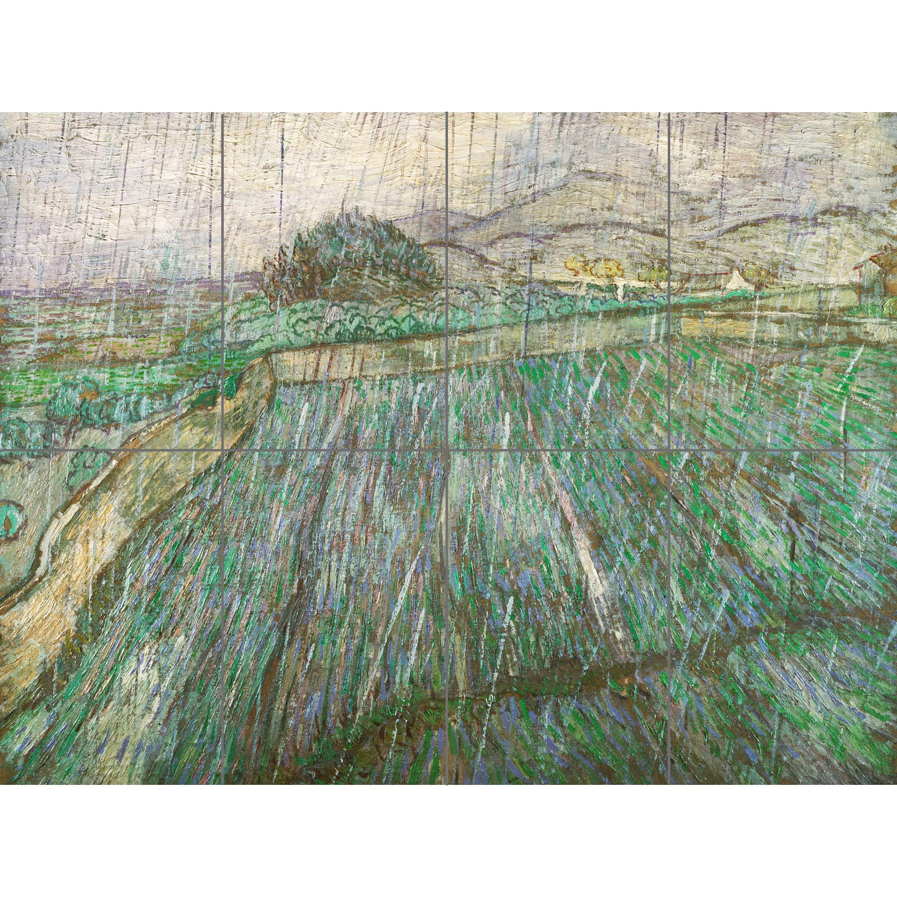 Artery8 Vincent Willem Van Gogh Dutch Rain XL Giant Panel Poster (8 Sections)