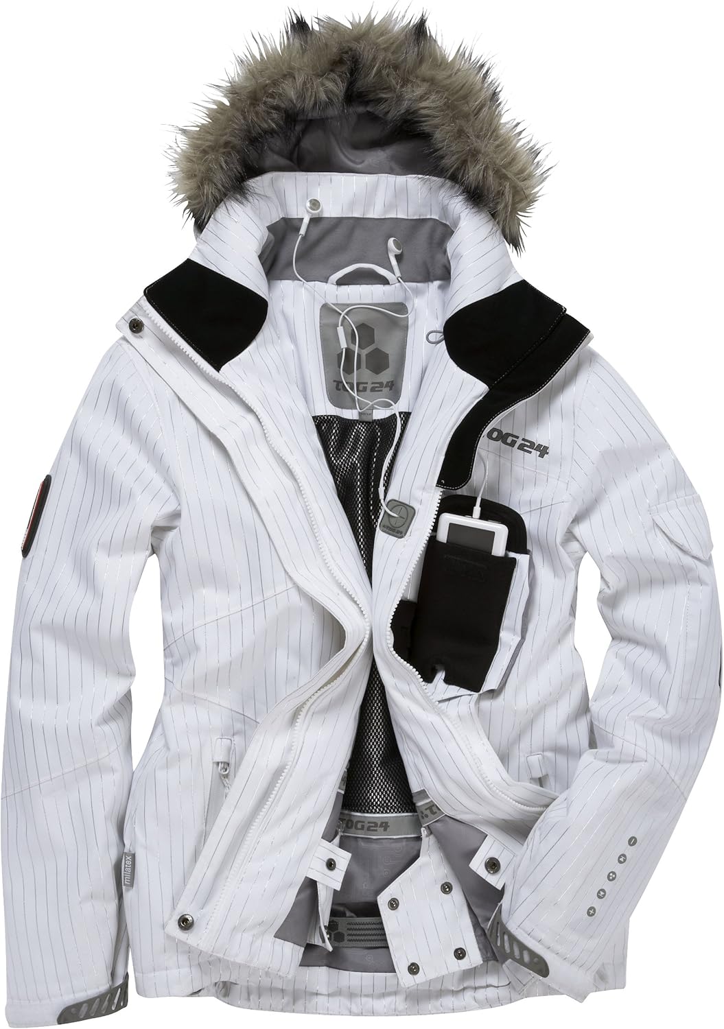 TOG 24 Sugar Womens Music Ski Jacket White - 8/10 : Amazon.co.uk: Sports & Outdoors