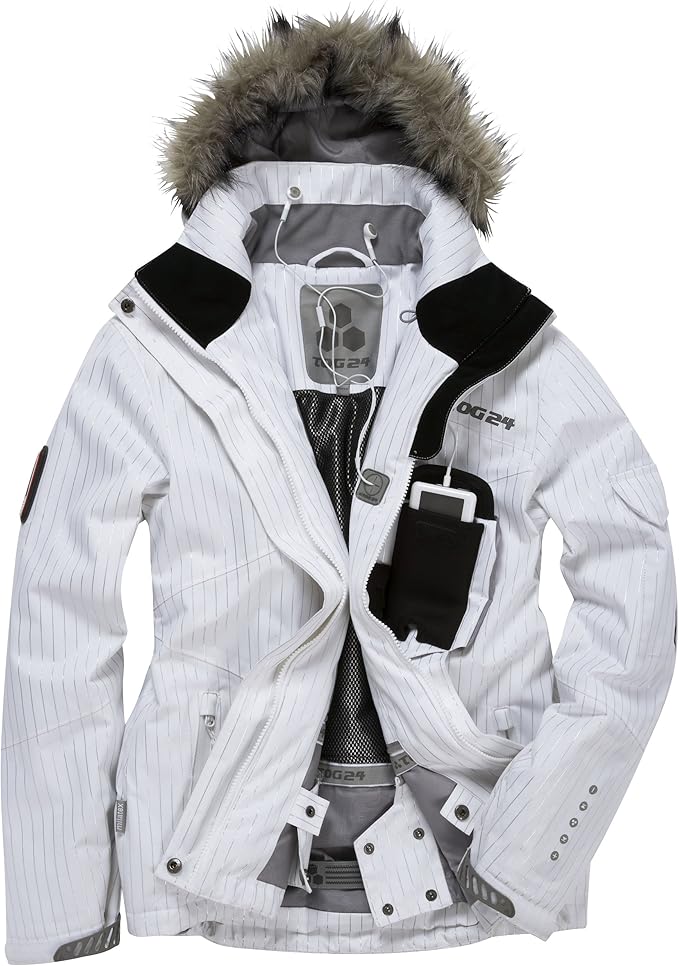 TOG 24 Sugar Womens Music Ski Jacket White 8/10 Amazon.co.uk
