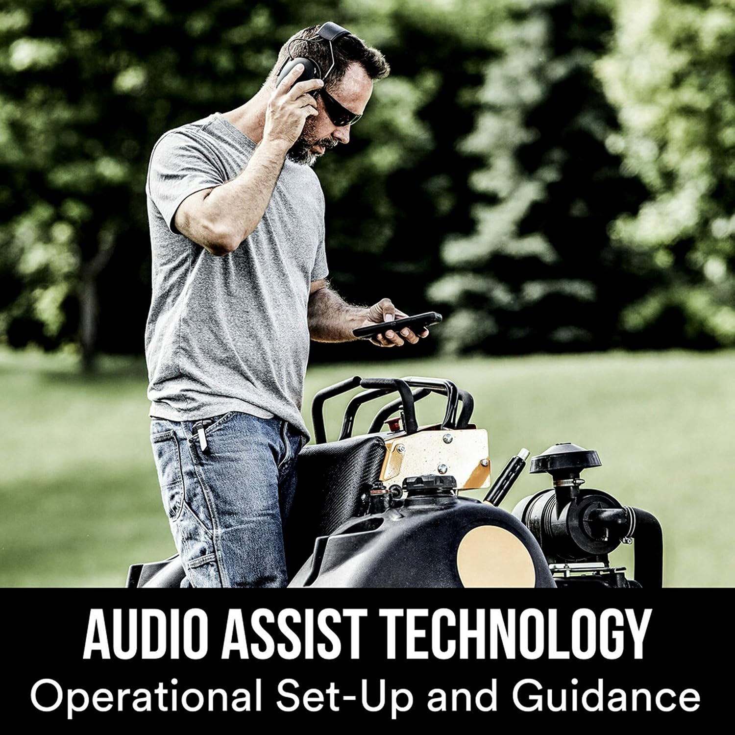 3M WorkTunes Connect Hearing Protector with Bluetooth Technology, 24 dB NRR, Ear protection for Mowing, Snowblowing, Construction, Work Shops: Home Improvement