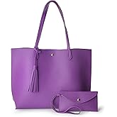 Minimalist Clean Cut Pebbled Faux Leather Tote Womens Shoulder Handbag