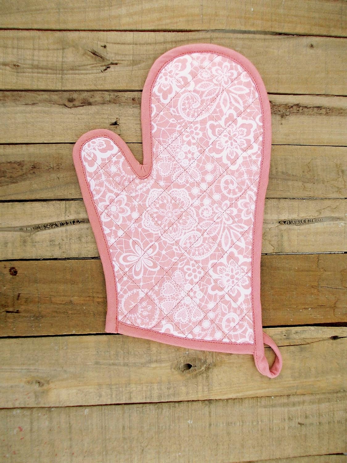 Best Coral Pink Oven Mitt