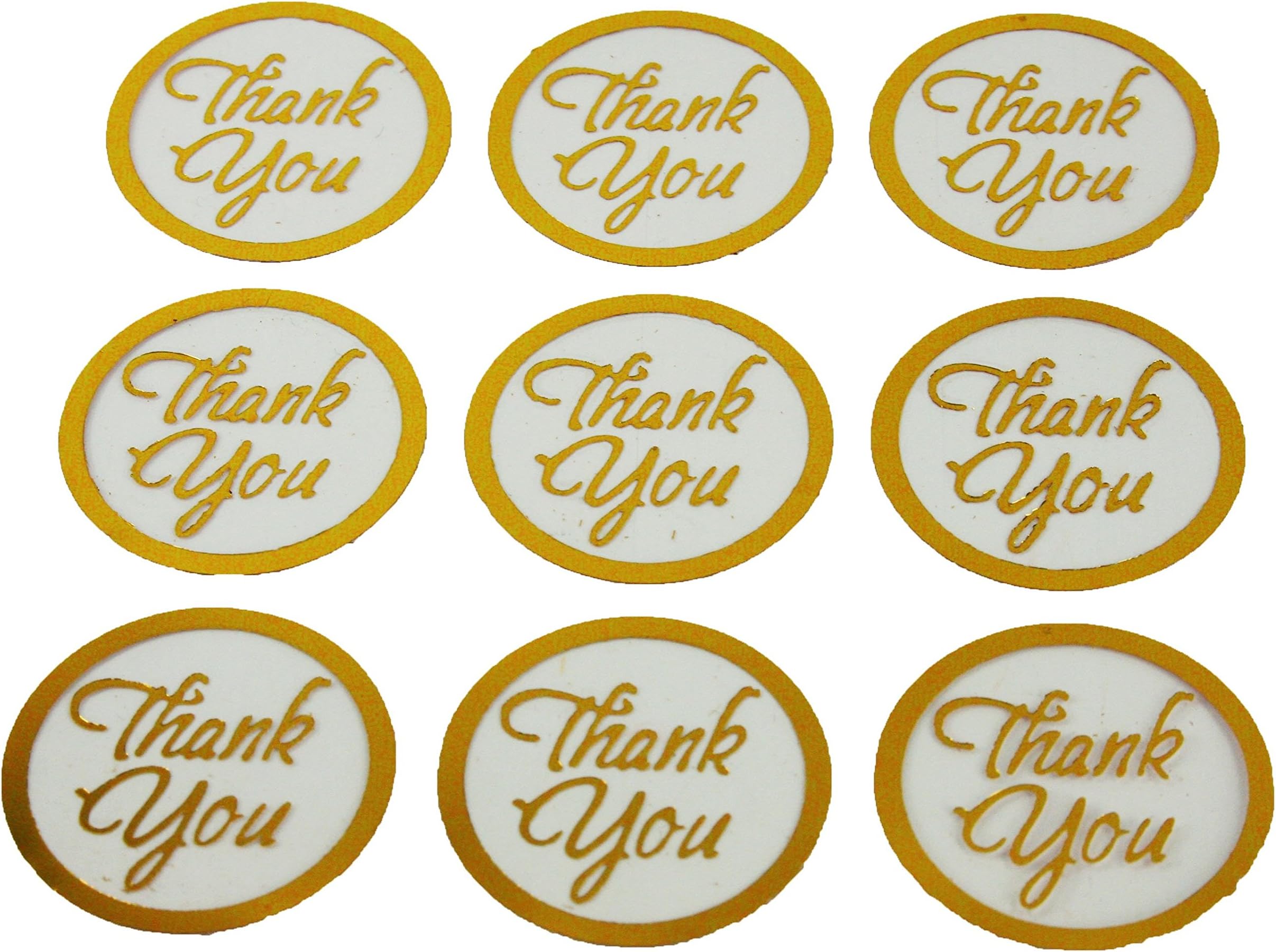 100 Gold THANK YOU Print with clear background Wedding Round Envelope Seal Stickers 1 inch Diameter