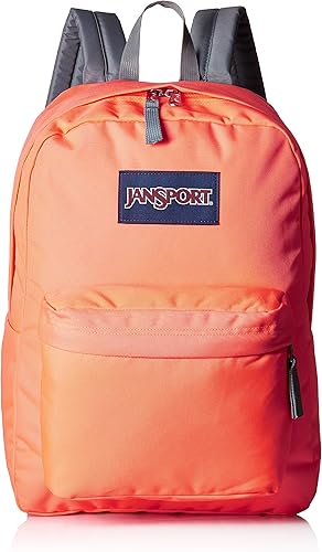 neon orange jansport backpack