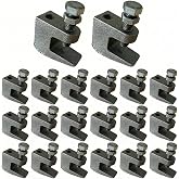 VENITOR Beam Clamps 3/8", 20 Packs, UNC 3/8"-16 Threads Rod, 3/4" Max Jaw | UNC Standard Size, No Drill or Weld, With Installation Wrench, For Mounting Holder Gutter Plumbing and Anchor Vertical Safety