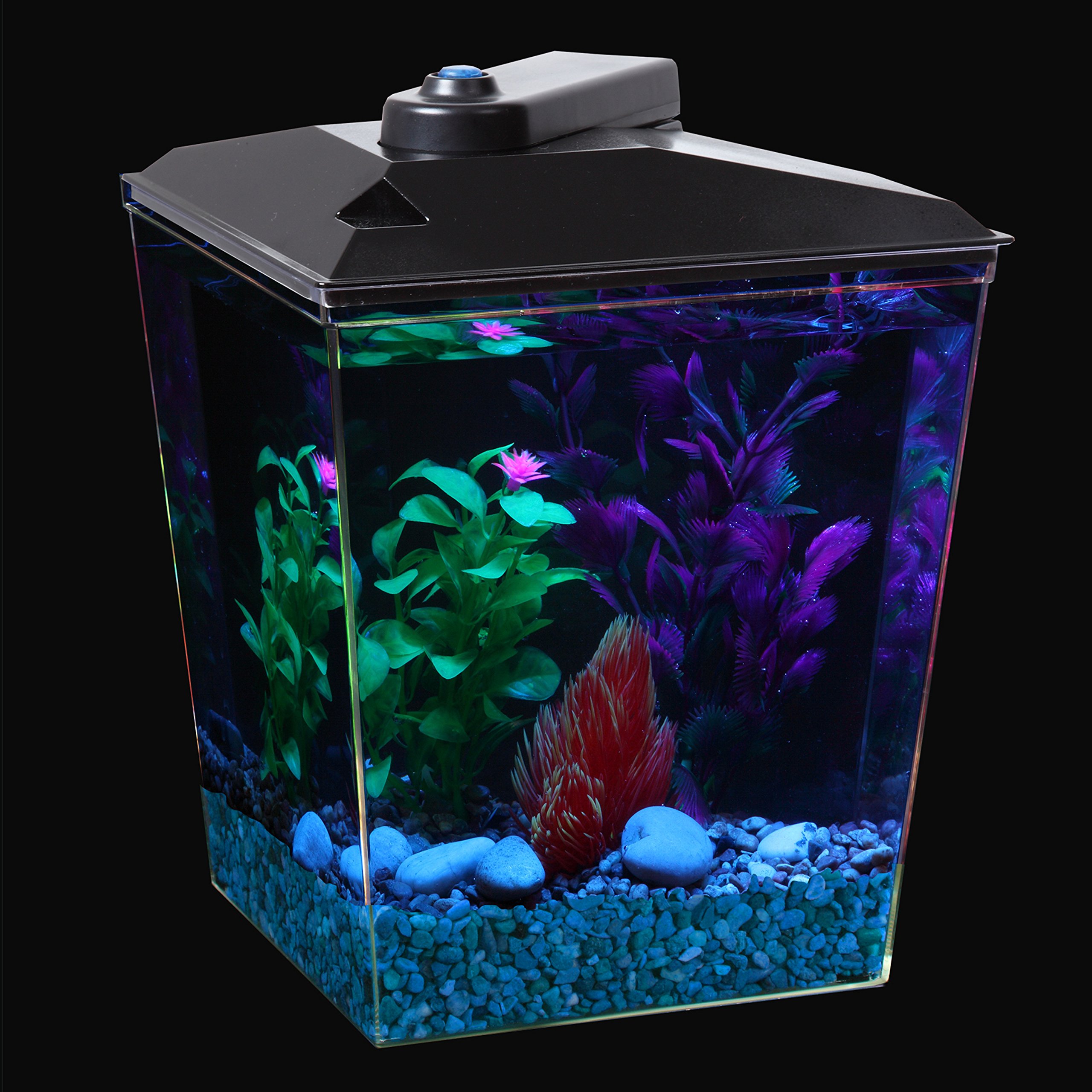 Koller Products AquaView 2.5 gallon Fish Tank Power Filter LED