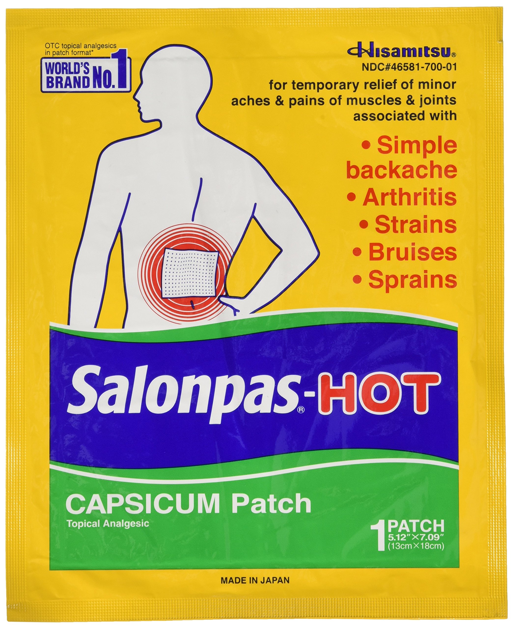 SalonpasHot Capsicum Patch 1 Each (Pack of 4) Health