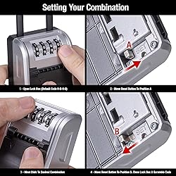 Master Lock Large Key Lock Box with Code, Key Safe