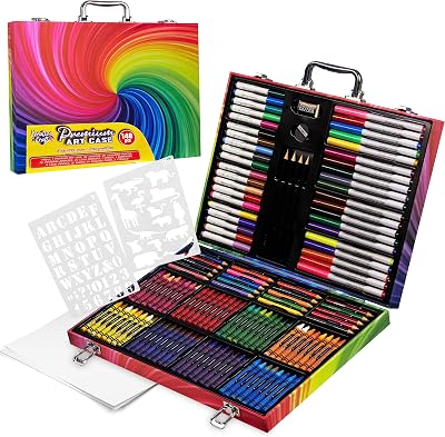 KreativeKraft Art Set for Kids 148 Pcs Colouring Pens Pencils Crayons Markers