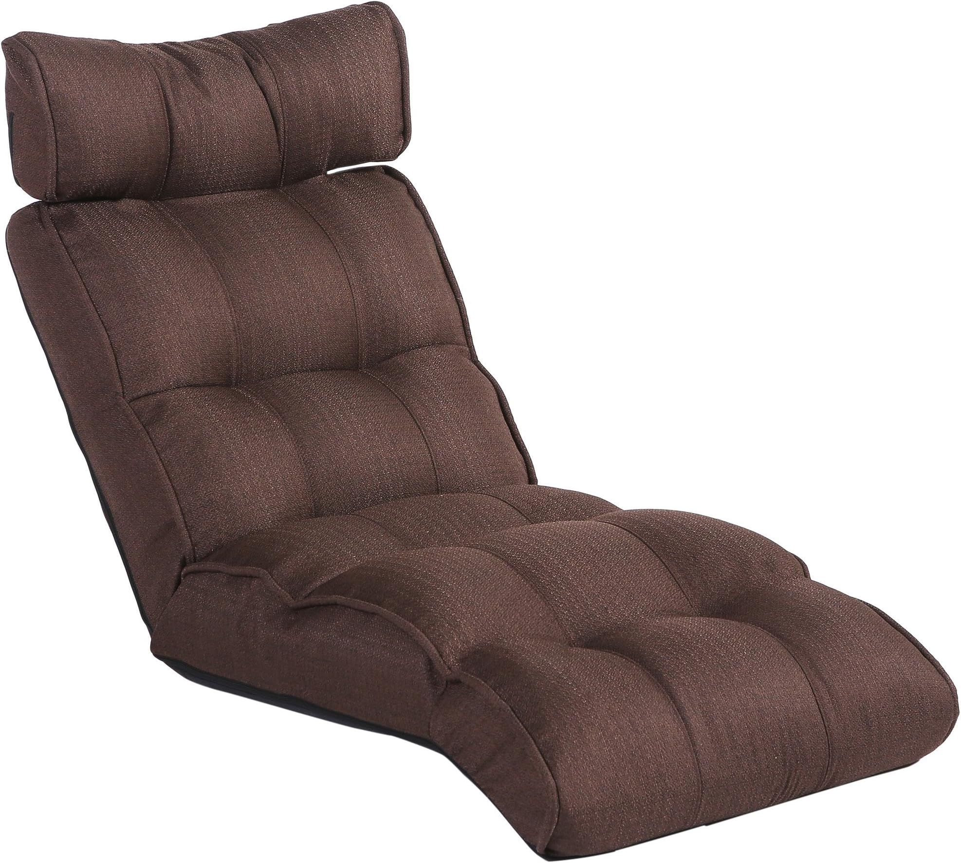 Cozy Kino Basic Sofa Chair Multi-Functional Recliner Sofa Chair Bed, Dark Brown Soft Fabric