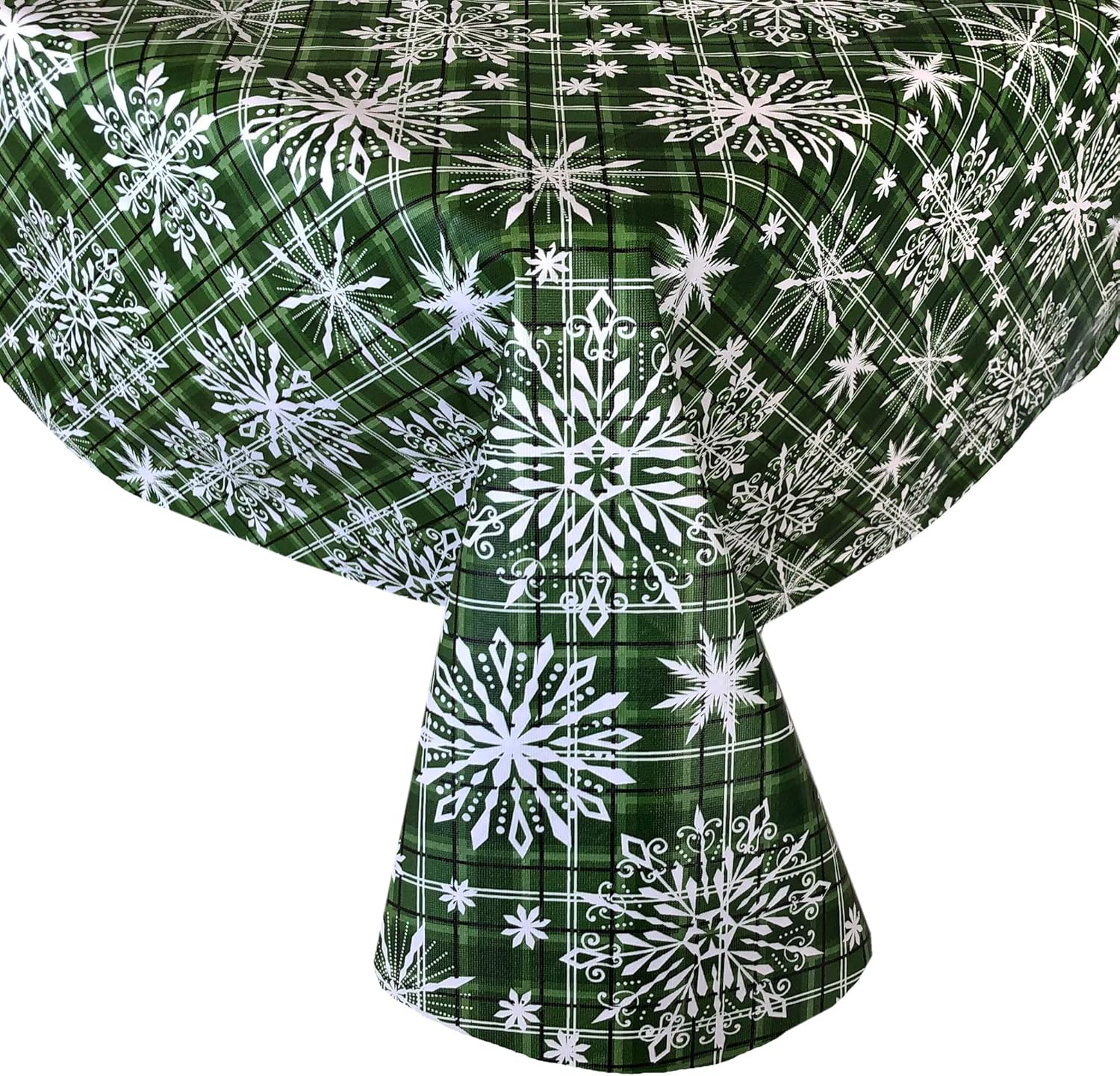Best 52 inch green round christmas table cloth Your House