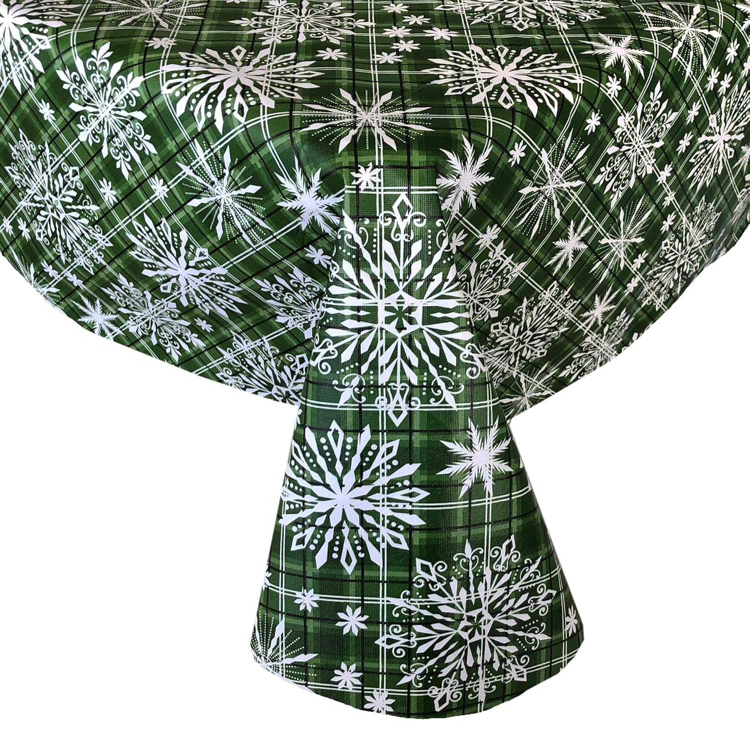 Best round vynal christmas table cloth