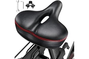 PELOFAMILY Oversized Bike Seat Compatible with Peloton Bike & Bike Plus, Bike Seat Cushion for Comfort Wide, Bike Saddle Replacement for Women & Men, Padded Bicycle Seat, Accessory for Most Bikes