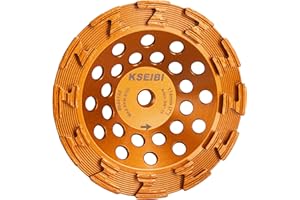 KSEIBI 644148 Surface Grinding Wheels 7 Inch - Diamond Cup Wheel for Concrete Tools, Angle Grinder Attachments, Extra Coarse Concrete Grinder with Z-Segment and Integrated Flange