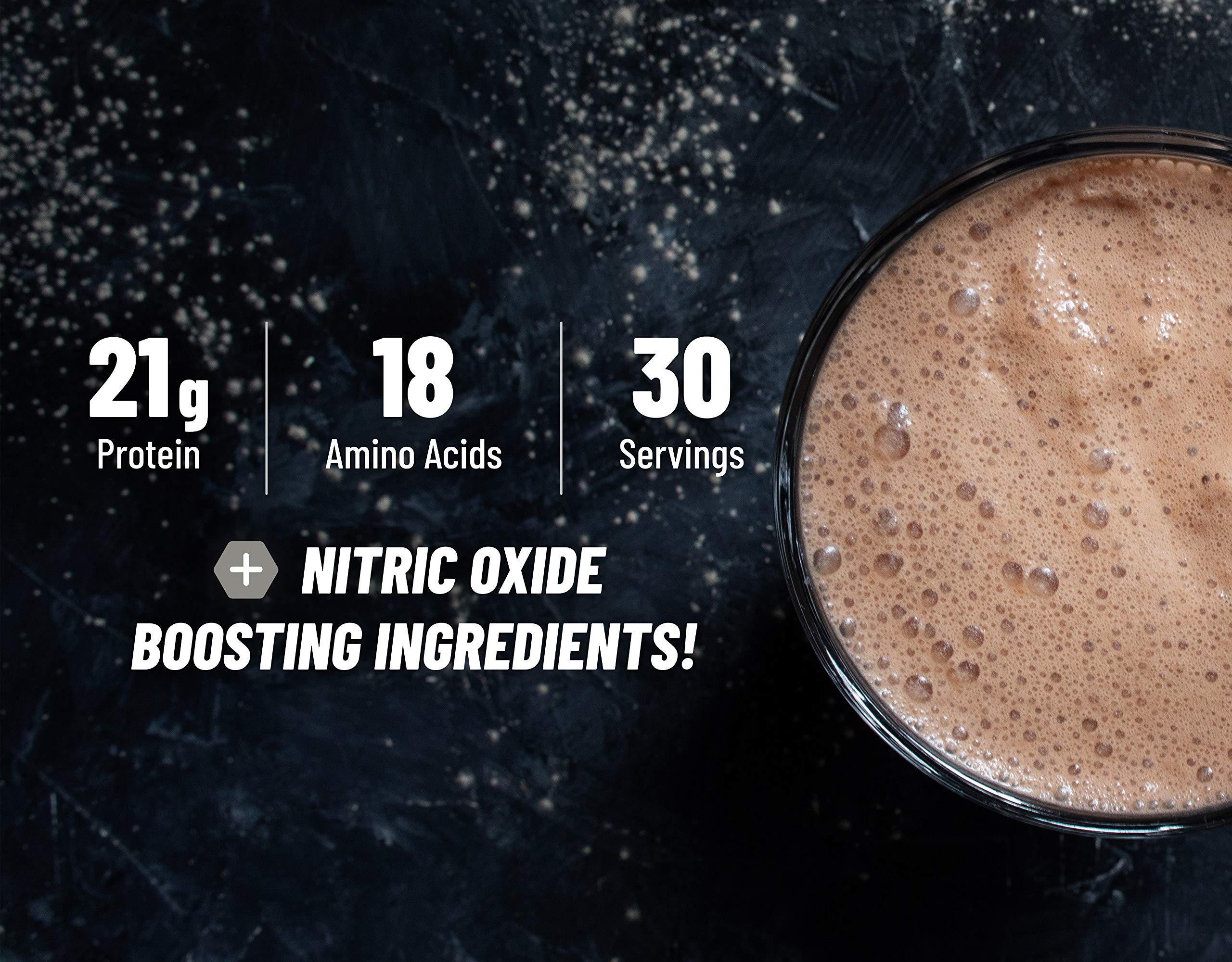 Snap Supplements Organic Plant Based Vegan Protein Powder Nitric Oxide Boosting Protein Powder, Vanilla Bean, BCAA Amino Acid for Muscle Growth, Performance & Recovery - 30 Servings (Vanilla)